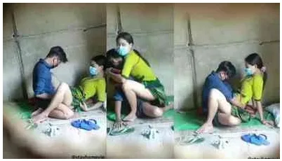 ထမီလှန်ပြီး ရှယ်ပြန်ဆောင့်တဲ့ မြန်မာမလေး