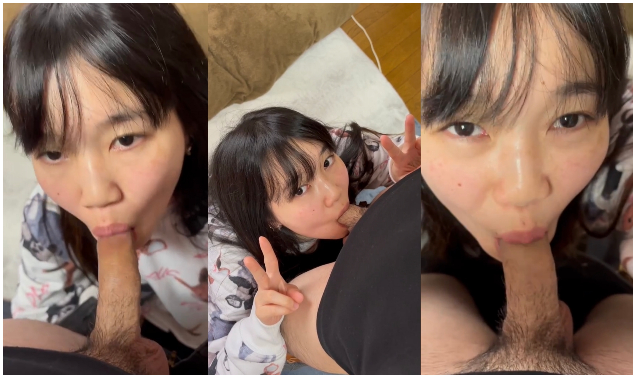 ဘဲကြီးကို လီးစုပ်ပေးပြီး ပျော်နေတဲ့ စော်လေး