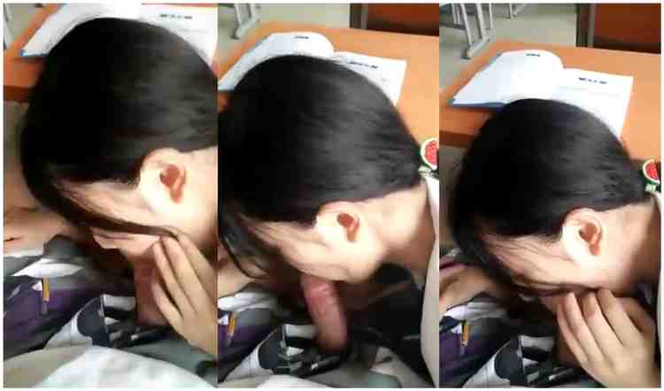 စာသင်ခန်းထဲမှာ လီးစုပ်ပေးတဲ့ ကျောင်းသူလေး